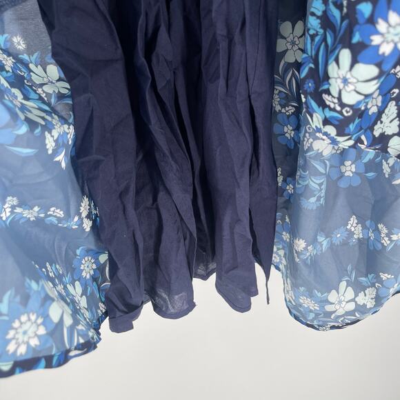 LANE BRYANT Dress Size 16 Button Down Blue Floral Knee Length NWT Plus Curvy - Picture 13 of 16